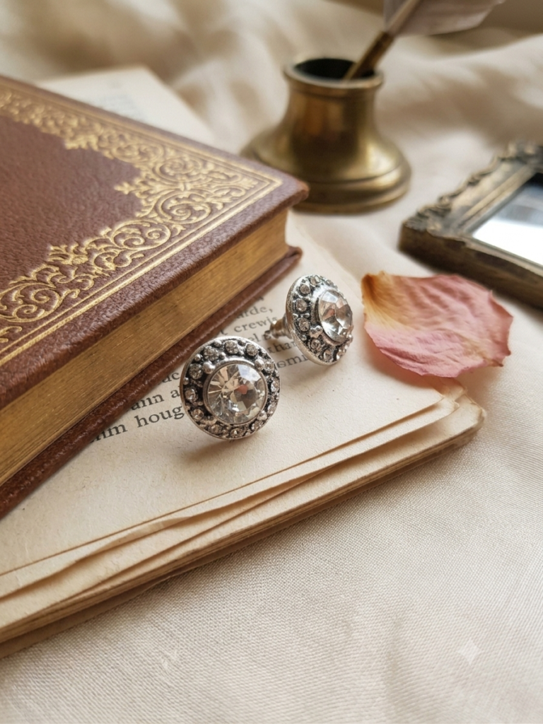 Antique-Finish Crystal Studs