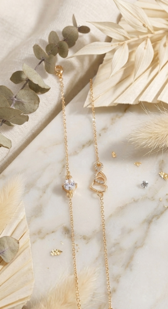 Eternal Heart and Solitaire Bracelet Set
