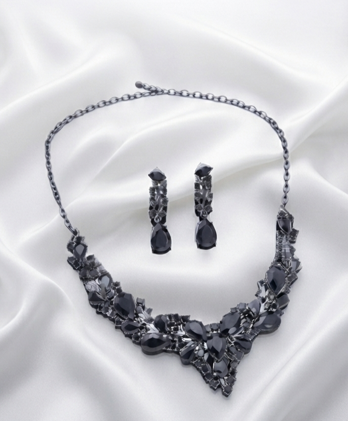 Midnight Noir Statement Set