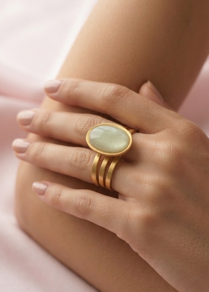 Serene Oval Statement Ring