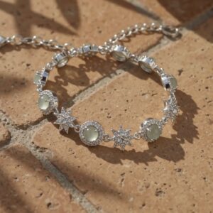 Celadon Starburst Crystal Bracelet